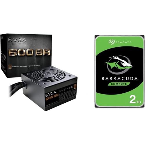  EVGA 600 BR, 80+ Bronze 600W, 3 Year Warranty, Power Supply & Seagate Barracuda 2TB Internal Hard Drive HDD ? 3.5 Inch SATA 6Gb/s 7200 RPM 256MB Cache 3.5-Inch ? Frustration Free P