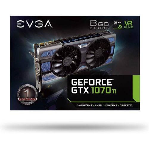  EVGA GeForce GTX 1070 Ti FTW2 GAMING, 8GB GDDR5, iCX Technology - 9 Thermal Sensors & RGB LED GPM, Asynch Fan, Optimized Airflow Graphics Card 08G-P4-6775-KR