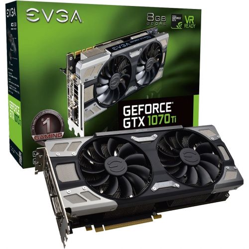  EVGA GeForce GTX 1070 Ti FTW2 GAMING, 8GB GDDR5, iCX Technology - 9 Thermal Sensors & RGB LED GPM, Asynch Fan, Optimized Airflow Graphics Card 08G-P4-6775-KR