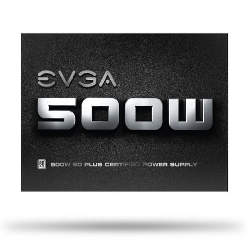  EVGA 500 W1, 80+ WHITE 500W, 3 Year Warranty, Power Supply 100-W1-0500-KR, Black