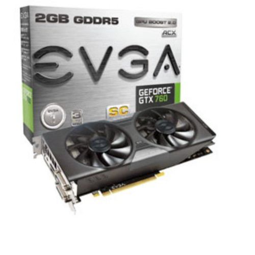  EVGA GeForce GTX760 Dual Superclocked ACX Cooler 2GB 256-Bit GDDR5 Double BIOS Dual-Link DVI-IDVI-D HDMI SLI Graphics Cards 02G-P4-3765-KR