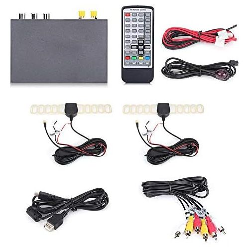  EVGATSAUTO Car Digital TV Box, 1080P HD DVB T2 Car Mobile Digital TV Box Receiver 2 Antenna Tuner Remote Control (Not Suitable for Germany)