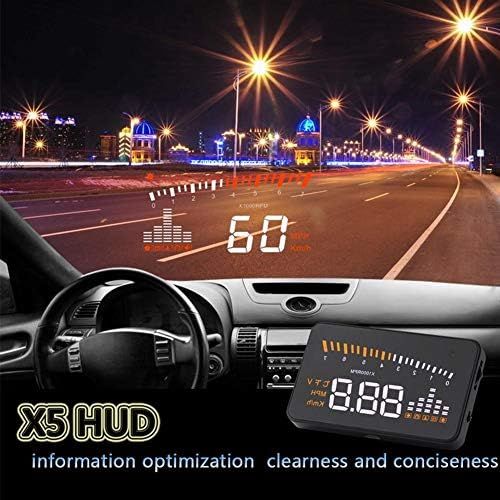  EVGATSAUTO Car Head Up Display OBDII HUD Colour LED Projector Speed Warning System for Cars