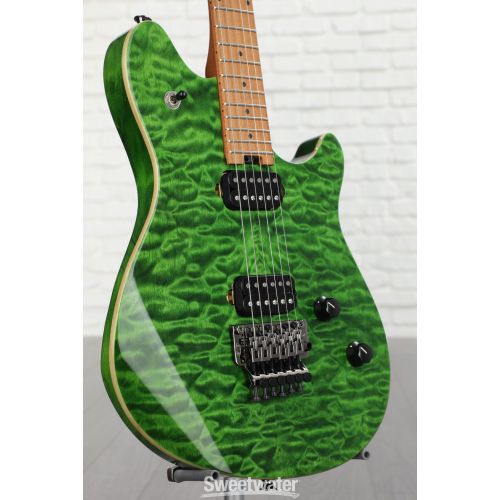  EVH Wolfgang Standard QM Electric Guitar - Transparent Green