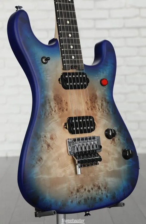  EVH 5150 Series Deluxe Poplar Burl Electric Guitar - Aqua Burst Demo