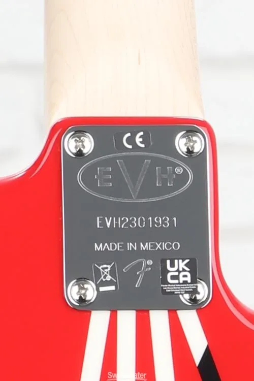  EVH Striped Series Left-Handed - Red w/ Black Stripes