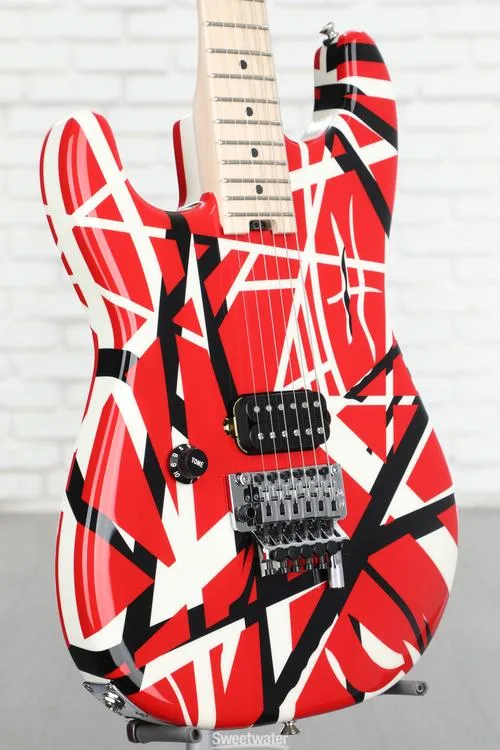  EVH Striped Series Left-Handed - Red w/ Black Stripes