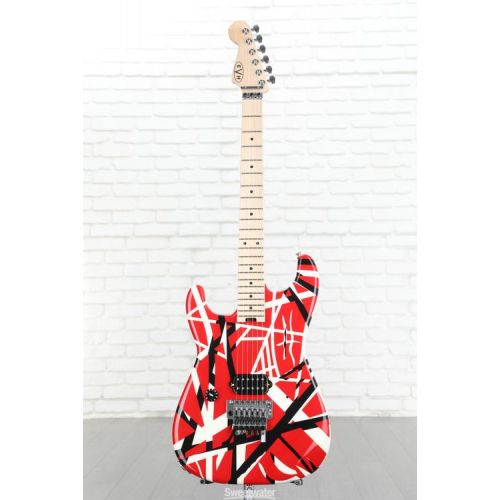  EVH Striped Series Left-Handed - Red w/ Black Stripes