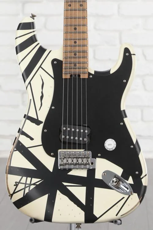 EVH Striped Series '78 Eruption Electric Guitar - Black/White