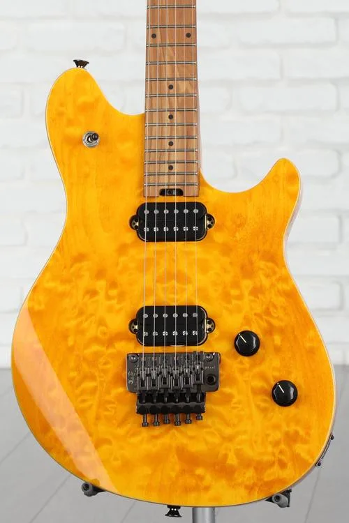 EVH Wolfgang Standard QM Electric Guitar - Trans Amber