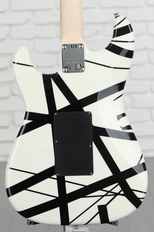  EVH Striped Series - White w/ Black Stripes