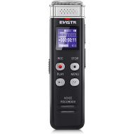 [아마존베스트]EVISTR 16GB Digital Voice Recorder Voice Activated Recorder with Playback - Upgraded Small Tape Recorder for Lectures, Meetings, Interviews, Mini Audio Recorder USB Charge, MP3