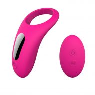 EVLHR Tshirt Viberates Women USB Recharge D-elay C-ocking Vibrating Couple Product Men Remote Control Viberate D-elay Massager Toy,hot Pink,ManViberate Toys Women