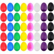 [아마존베스트]EVNEED 40 Pcs Plastic Egg Shakers Set Percussion Musical Egg Maracas Kids Toys with 8 Different Colors for Child Toys Music Learning DIY Painting,Easter Eggs