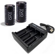 3600mAh Rechargeable Batteries & Li-ION Charger Bundle for EVO Rage Gen2 - Zhiyun Crane Plus & Crane V2 Camera Stabilizers (2 Items)