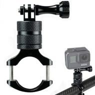 EVO Gimbals Handlebar Mount for GoPro Action Cameras with 360 Swivel - Bike Mount works with GoPro Hero3, Hero4, Hero5, Hero6, Hero7 ? 100% CNC Aluminum, 22-34mm Adjustable Clamp works with Mo