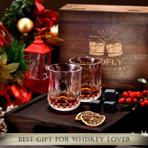  [아마존베스트]EVOFLY Gifts for Men Dad Grandpa, Whiskey Stones Gift Set, Cool Unique Birthday Gifts Ideas for Him Boyfriend Husband, Christmas Anniversary Wedding Retirement, Scotch Bourbon Glasses