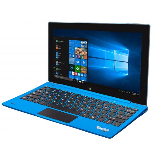  EVOO 11.6 Tablet with Keyboard, Quad Core, Windows 10, 2GB Memory, 32GB Storage, Micro HDMI, Dual Cameras, Silver