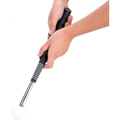  Golf Swing Trainer, Golf Swing Grip Trainer Warm Up Training Aid Telescopic Club for Beginner