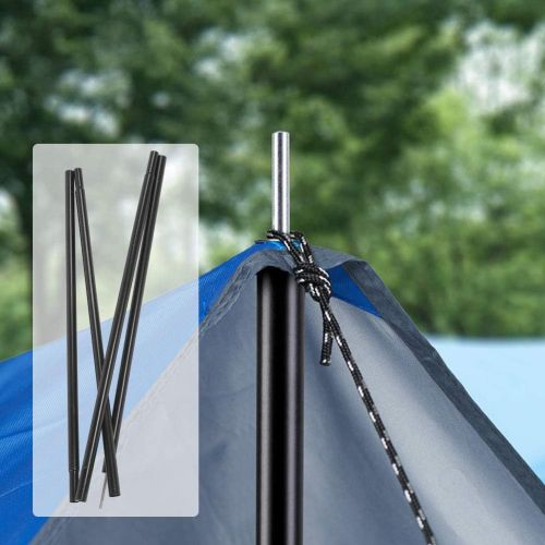  EVTSCAN 2m(78.7 inch) Lightweight Outdoor Iron Tent Shelter Canopy Supporting Folding Rod Pole for Hiking Camping, Backpacking, Hiking