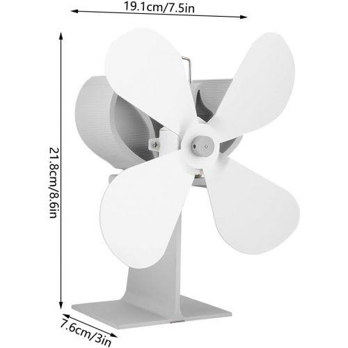  EVTSCAN 4 Blade Stove Fireplace Fan Wood Burner Heat Powered Fan Heat Distribution