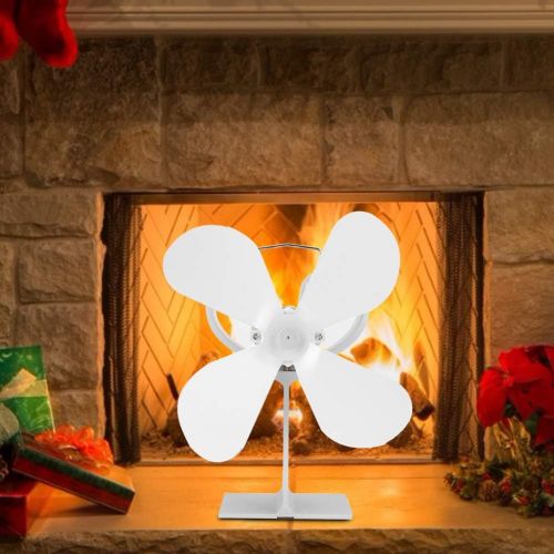  EVTSCAN 4 Blade Stove Fireplace Fan Wood Burner Heat Powered Fan Heat Distribution