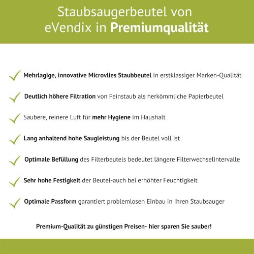  EVendix eVendix Staubsaugerbeutel passend fuer Kaercher WD 2.000-2.999 Serie | 30 Staubbeutel | aehnlich wie Original-Beutel: 6.904-322 (K)