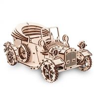 EWA EcoWoodArt Fathers day gifts - 3D puzzle Retro car- For the child in Him! Model T, convertible car, DIY wooden retro automobile.