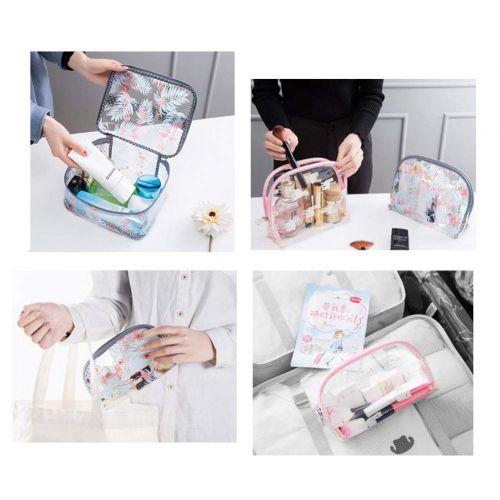  EWBF Clear Toiletry Bag Travel Luggage Carry Pouch Bag PVC Waterproof Make up Cosmetic Organizer with...