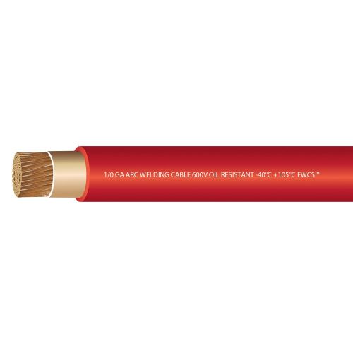 10 Gauge Premium Extra Flexible Welding Cable 600 Volt - EWCS Brand - RED - 15 FEET - Made in the USA!