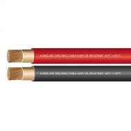 4 Gauge Premium Extra Flexible Welding Cable 600 VOLT COMBO PACK - BLACK+RED - 15 FEET OF EACH COLOR - EWCS Branded - Made in the USA!