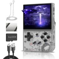 RG35XX Handheld Game Console 3.5-inch IPS Screen RG 35XX Dual OS System Transparent White