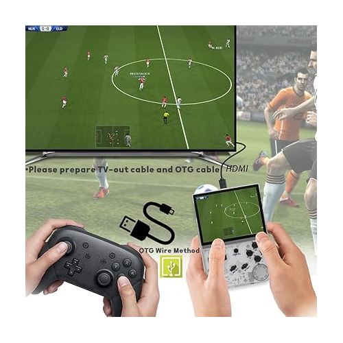  RG35XX Handheld Game Console 3.5-inch IPS Screen RG 35XX Dual OS System Transparent White