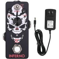 Metal Pedal Power Pack - EX-Inferno Metal Distortion Pedal + 9V 2A Guitar Pedal Power Supply Adapter