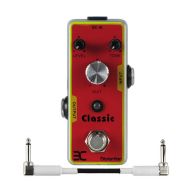 EX Classic Distortion Guitar Effect Pedal True Bypass Design, with One 10cm Patch Cable White