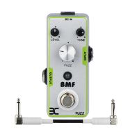 EX BMF Fuzz Traditional Guitar Effect Pedal True Bypass, with One 10cm Patch Cable White