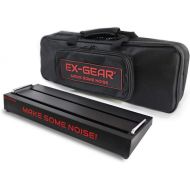 EX-GEAR Carry Bag & Pedal Board?Combo, Super Durable Bag, Light-Weight Metal Pedal Board with Retractable Handles, Holds Cables, Wha, Strings, Picks and All Accessories