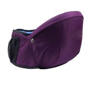 EXBOM Baby Hip Seat Carrier, Toddle Front Carrier Waist Belt with Adjustable Strap and Mesh Pocket, Great for Busy Moms, Lightweight, Comfortable, Purple