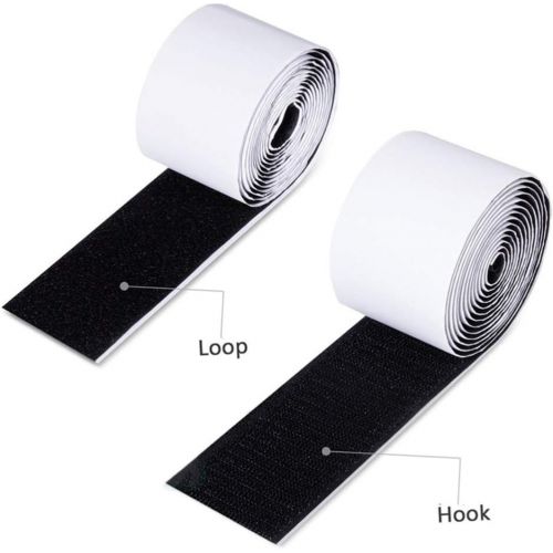  EXCEART Pedalboard Pedal Mounting Tape Self Adhesive Effect Pedal Hook Tape for Guitar Pedalboard (Black and White)