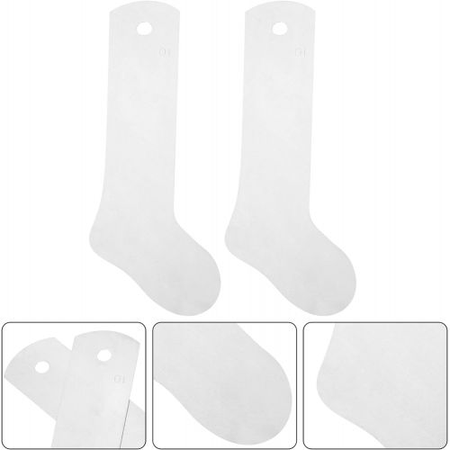  EXCEART 2pcs Metal Sock Jig Heat Press Sock Jig Hockey Style Aluminum Sock Dye Sublimation Printing Socks Jigs DIY Accessory