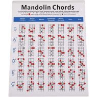 [아마존베스트]Exceart Mandolin Chords Music Stand Chord Charts Paper Fingering Guide Practice Chart Size S