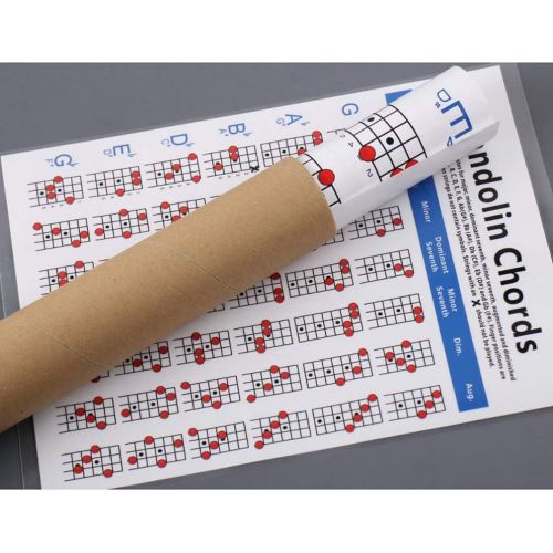  [아마존베스트]Exceart Mandolin Chords Music Stand Chord Charts Paper Fingering Guide Practice Chart Size S