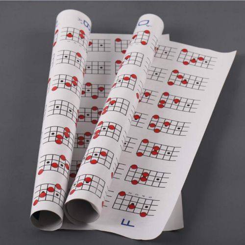  [아마존베스트]Exceart Mandolin Chords Music Stand Chord Charts Paper Fingering Guide Practice Chart Size S