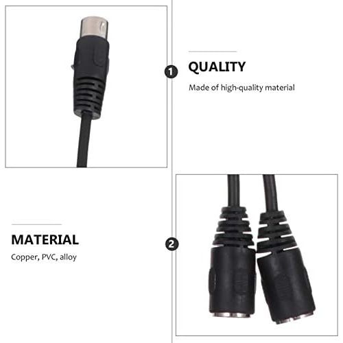  [아마존베스트]EXCEART DIN 5-Pin Splitter Y Adapter Midi 0.5M Cable Midi 5-Pin Male to Two 2 Female Extension Audio Cable