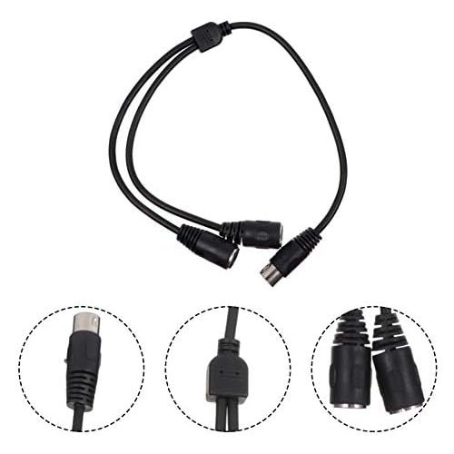  [아마존베스트]EXCEART DIN 5-Pin Splitter Y Adapter Midi 0.5M Cable Midi 5-Pin Male to Two 2 Female Extension Audio Cable