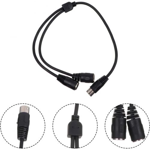  [아마존베스트]EXCEART DIN 5-Pin Splitter Y Adapter Midi 0.5M Cable Midi 5-Pin Male to Two 2 Female Extension Audio Cable