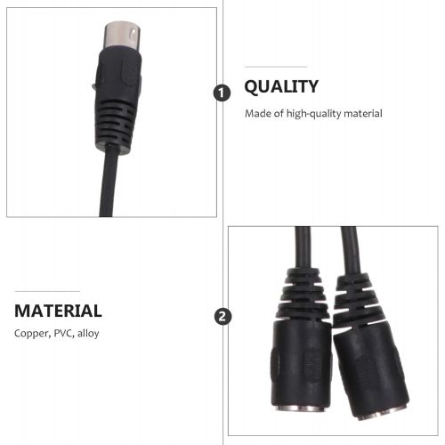  [아마존베스트]EXCEART DIN 5-Pin Splitter Y Adapter Midi 0.5M Cable Midi 5-Pin Male to Two 2 Female Extension Audio Cable