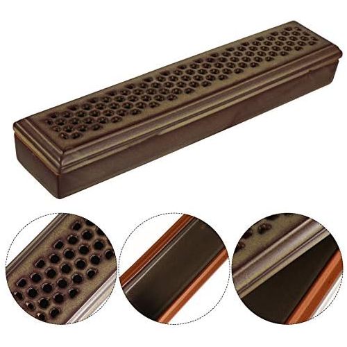  인센스스틱 EXCEART Coffin Incense Burner Ceramic Incense Stick Burner Cone Holder Organiser Ash Catcher Fengshui Decor for Home Office Yoga Aromatcherapy Ornament (Bronze)