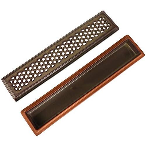  인센스스틱 EXCEART Coffin Incense Burner Ceramic Incense Stick Burner Cone Holder Organiser Ash Catcher Fengshui Decor for Home Office Yoga Aromatcherapy Ornament (Bronze)