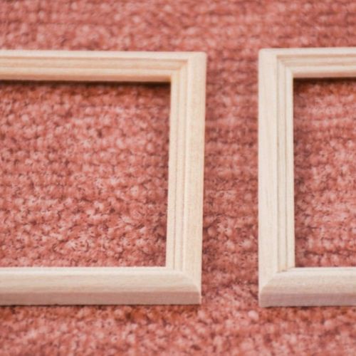  EXCEART 6Pcs Wooden Dollhouse Furniture Dollhouse Miniature Photo Frame DIY Dollhouse Furniture for Photo Props Doll House Decor